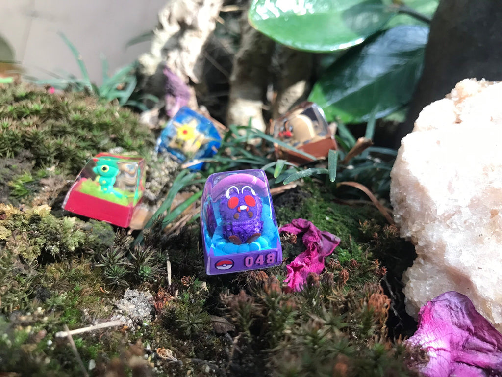 048 Venonat Pokemon, Pokemon Keycap, Pokemon Character Keycap, Artisan Keycap, Custom Pokemon Resin Keycap, Pokemon Resin Han