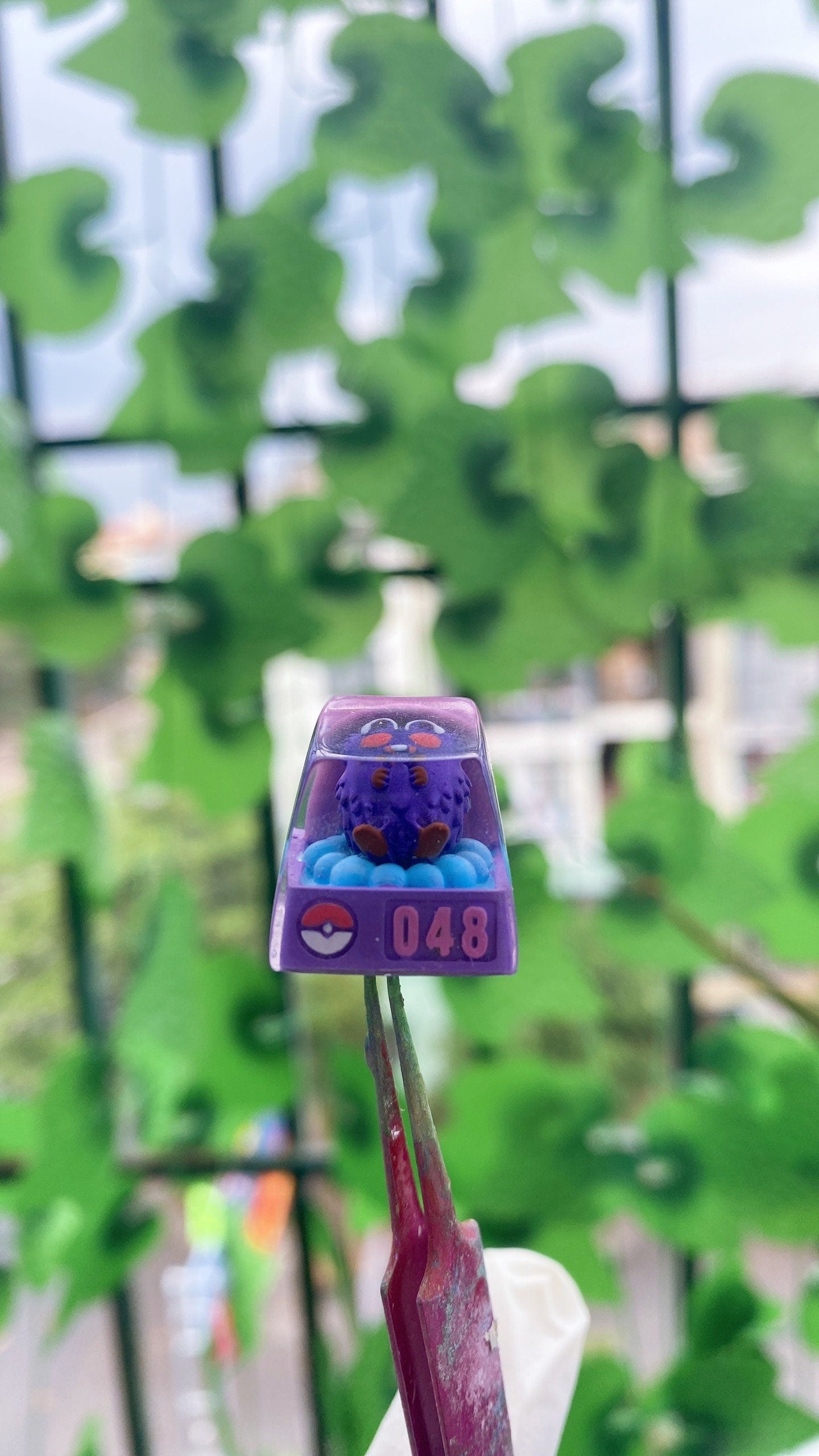 048 Venonat Pokemon, Pokemon Keycap, Pokemon Character Keycap, Artisan Keycap, Custom Pokemon Resin Keycap, Pokemon Resin Han