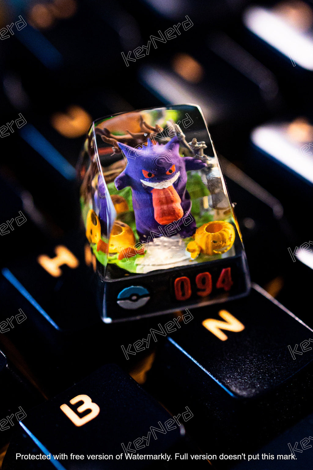 Ge.n.gar keycap, Custom pok.e.on keycap, handmade keycaps, Artisan keycap, Cherry mx keycaps, Mechanical Gaming Keyboard, Gif