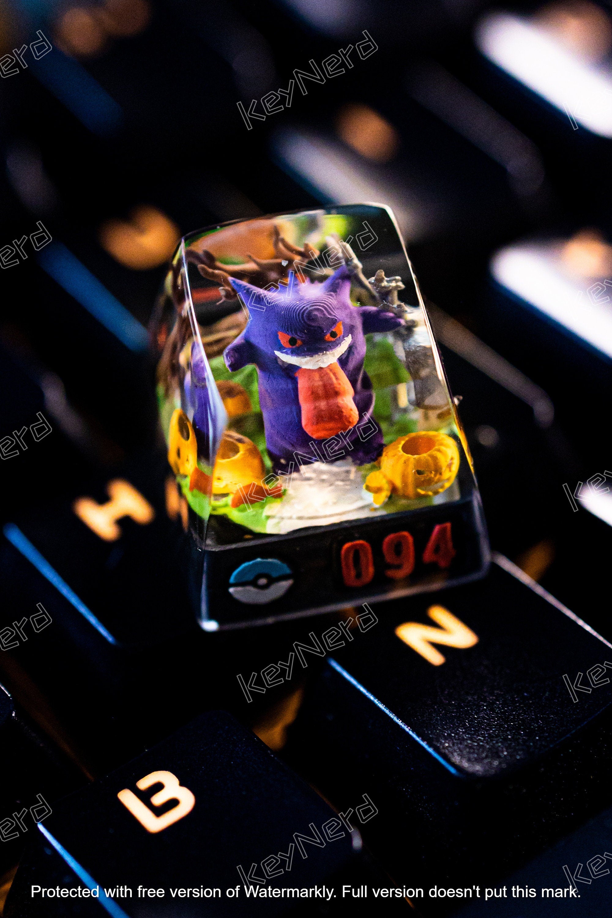 Ge.n.gar keycap, Custom pok.e.on keycap, handmade keycaps, Artisan keycap, Cherry mx keycaps, Mechanical Gaming Keyboard, Gif