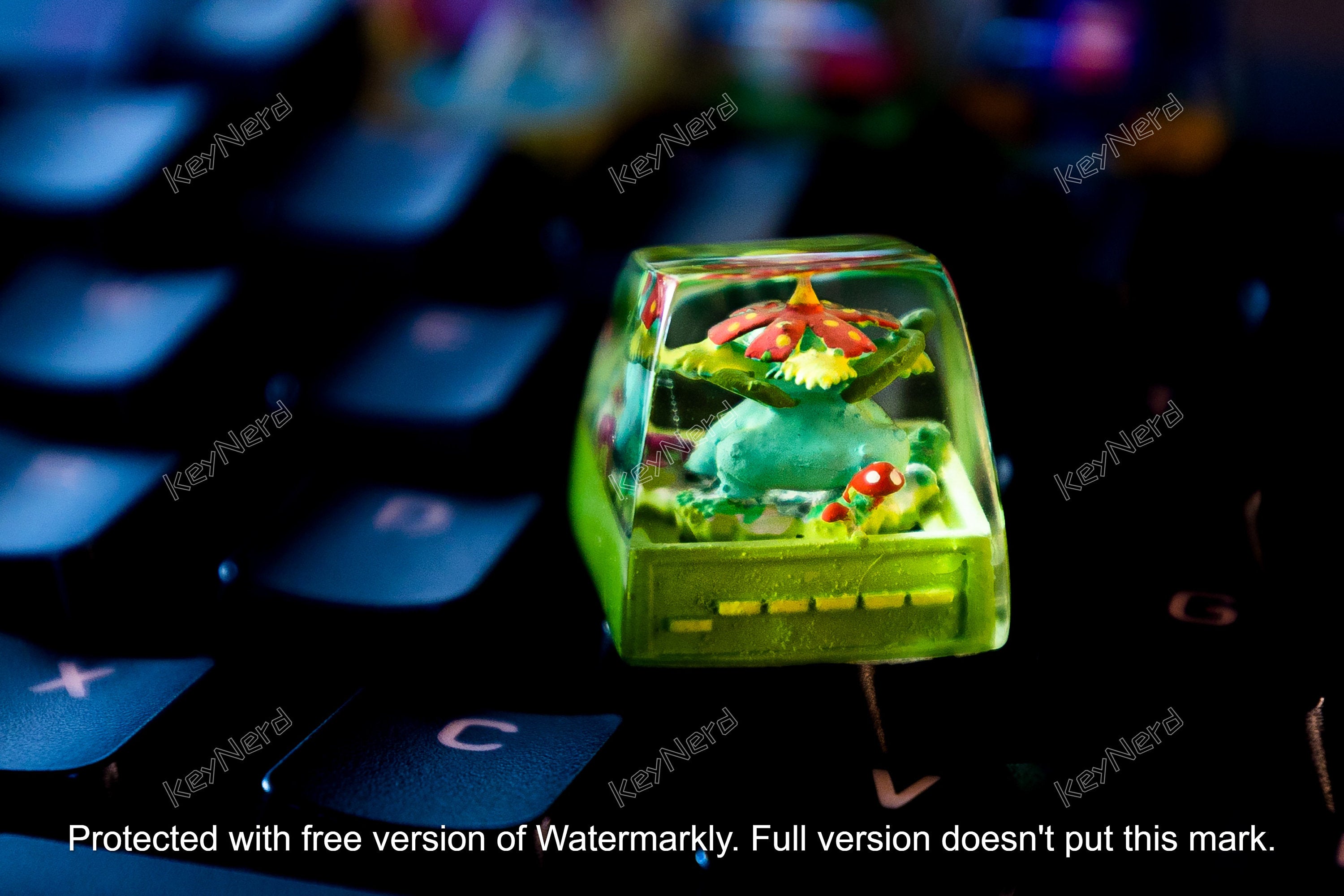 V.enu.saur keycap, Custom po.kemo.n keycap, handmade keycaps, Artisan keycaps, Cherry mx keycaps, Mechanical Gaming Keyboard,