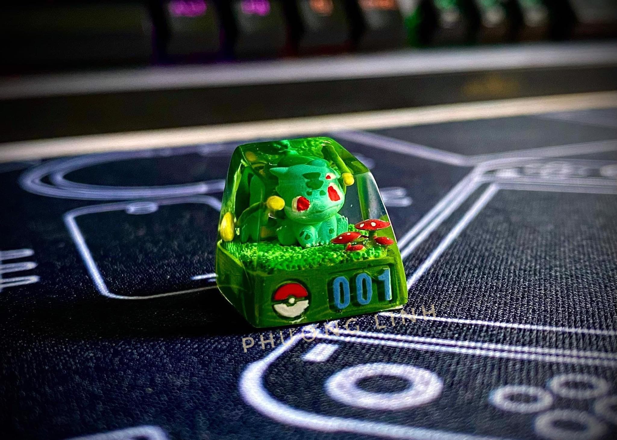 Bul.bas.aur keycap, Custom pok.em.on keycap, handmade keycaps, Artisan keycap, Cherry mx keycaps, Mechanical Gaming Keyboard,