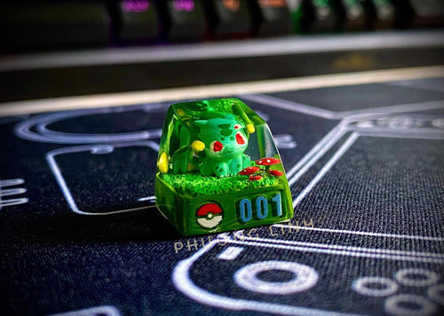 Bul.bas.aur keycap, Custom pok.em.on keycap, handmade keycaps, Artisan keycap, Cherry mx keycaps, Mechanical Gaming Keyboard,