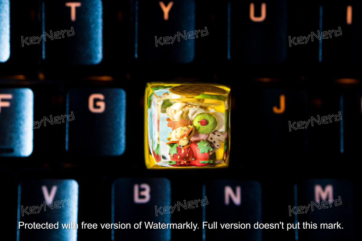 Fl.ar.eon. keycap, Custom p.ok.em.on keycap, handmade keycaps, Artisan keycap, Cherry mx keycaps, Mechanical Gaming Keyboard,