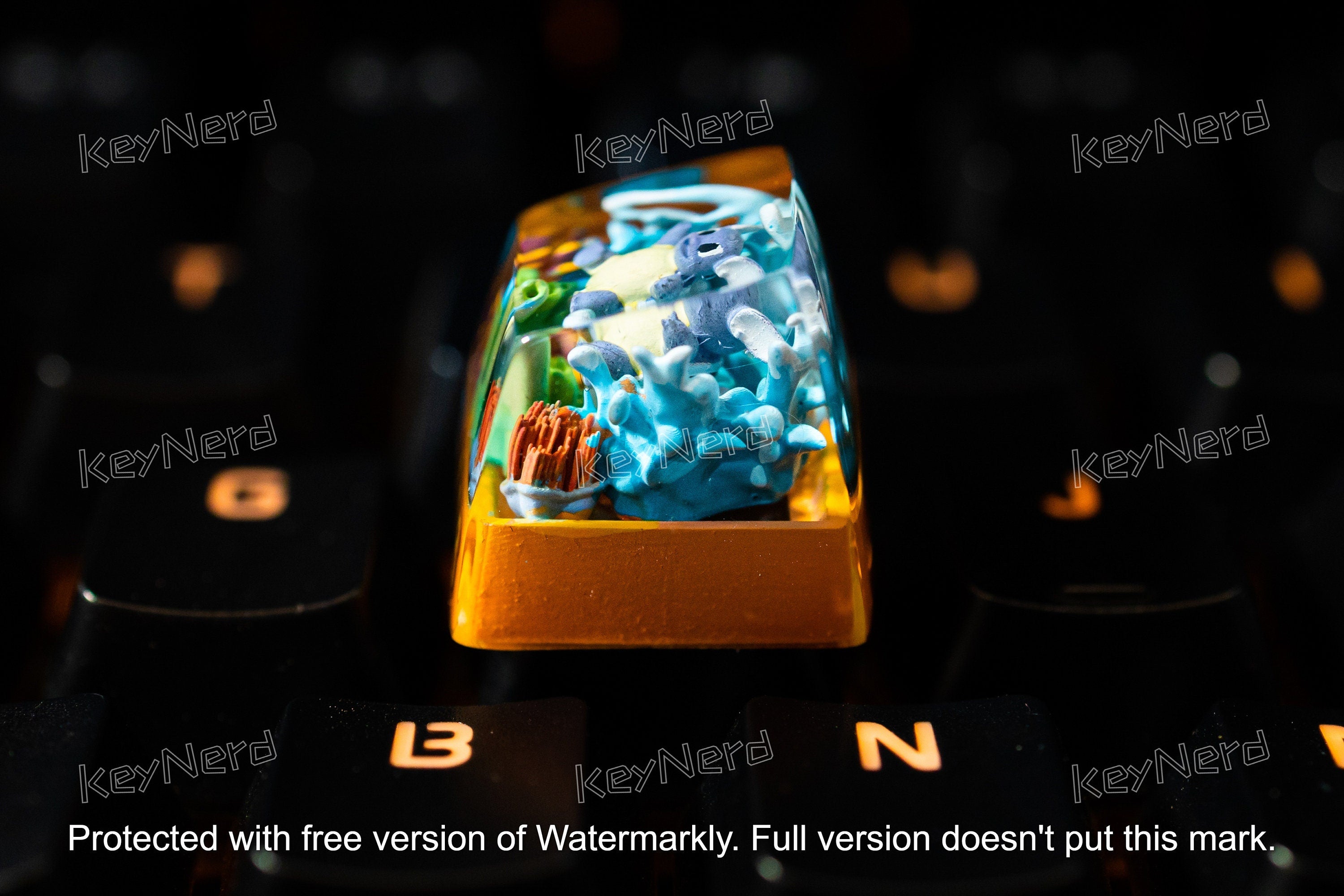 Wartortle keycap, Custom pokemon keycap, handmade keycaps, Artisan keycap, Cherry mx keycaps, Mechanical Gaming Keyboard, Gif