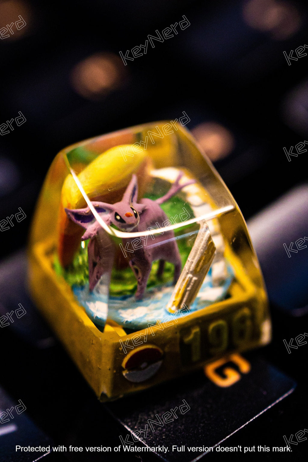 E.sp.eon keycap, Custom p.oke.m.on keycap, handmade keycaps, Artisan keycap, Cherry mx keycaps, Mechanical Gaming Keyboard, G