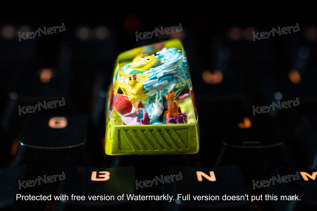 P.sy.d.u.ck keycap, Custom po.ke.m.on keycap, handmade keycaps, Artisan keycap, Cherry mx keycaps, Mechanical Gaming Keyboard