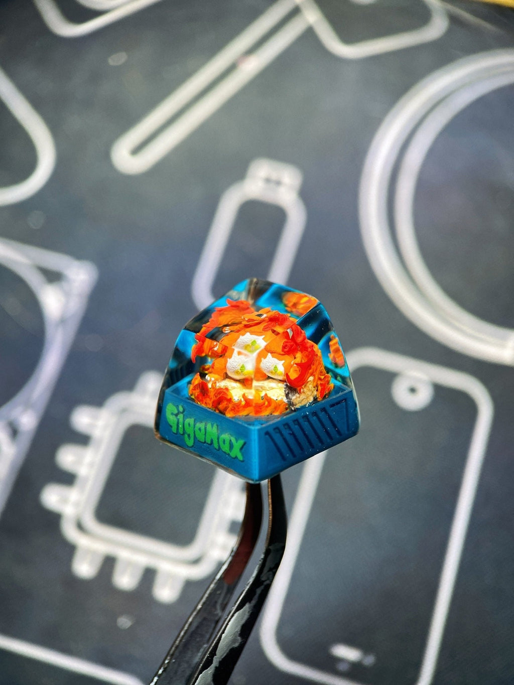 Charizard GigaMax keycap, Custom pokemon keycap, handmade keycaps, Artisan keycap,Cherry mx keycaps, Mechanical Gaming Keyboa