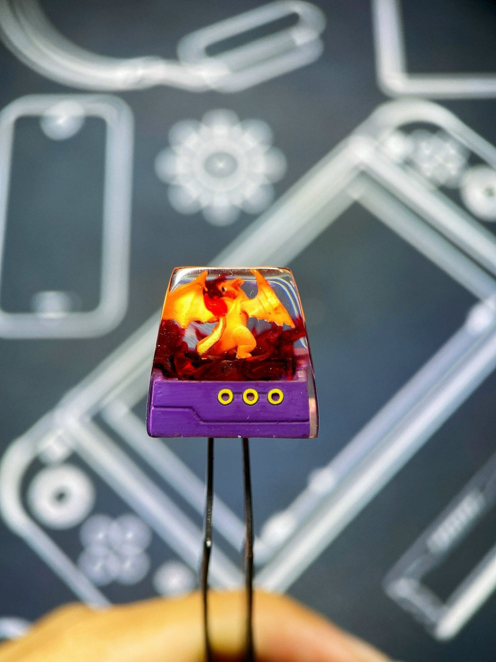 Charizard Mega Y keycap, Custom pokemon keycap, handmade keycaps, Artisan keycap, Cherry mx keycaps, Mechanical Gaming Keyboa