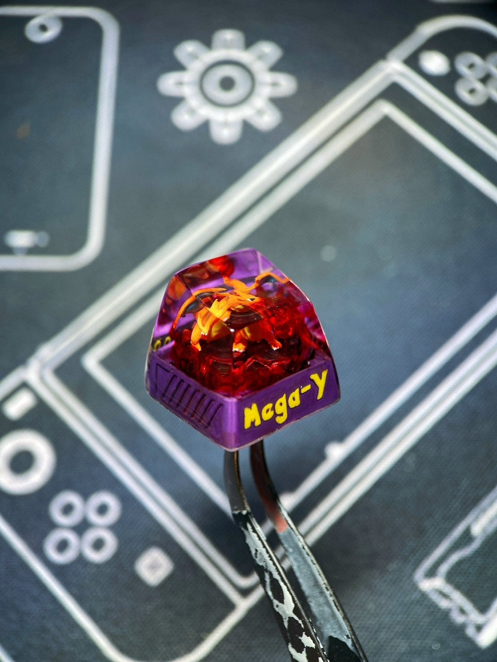 Charizard Mega Y keycap, Custom pokemon keycap, handmade keycaps, Artisan keycap, Cherry mx keycaps, Mechanical Gaming Keyboa