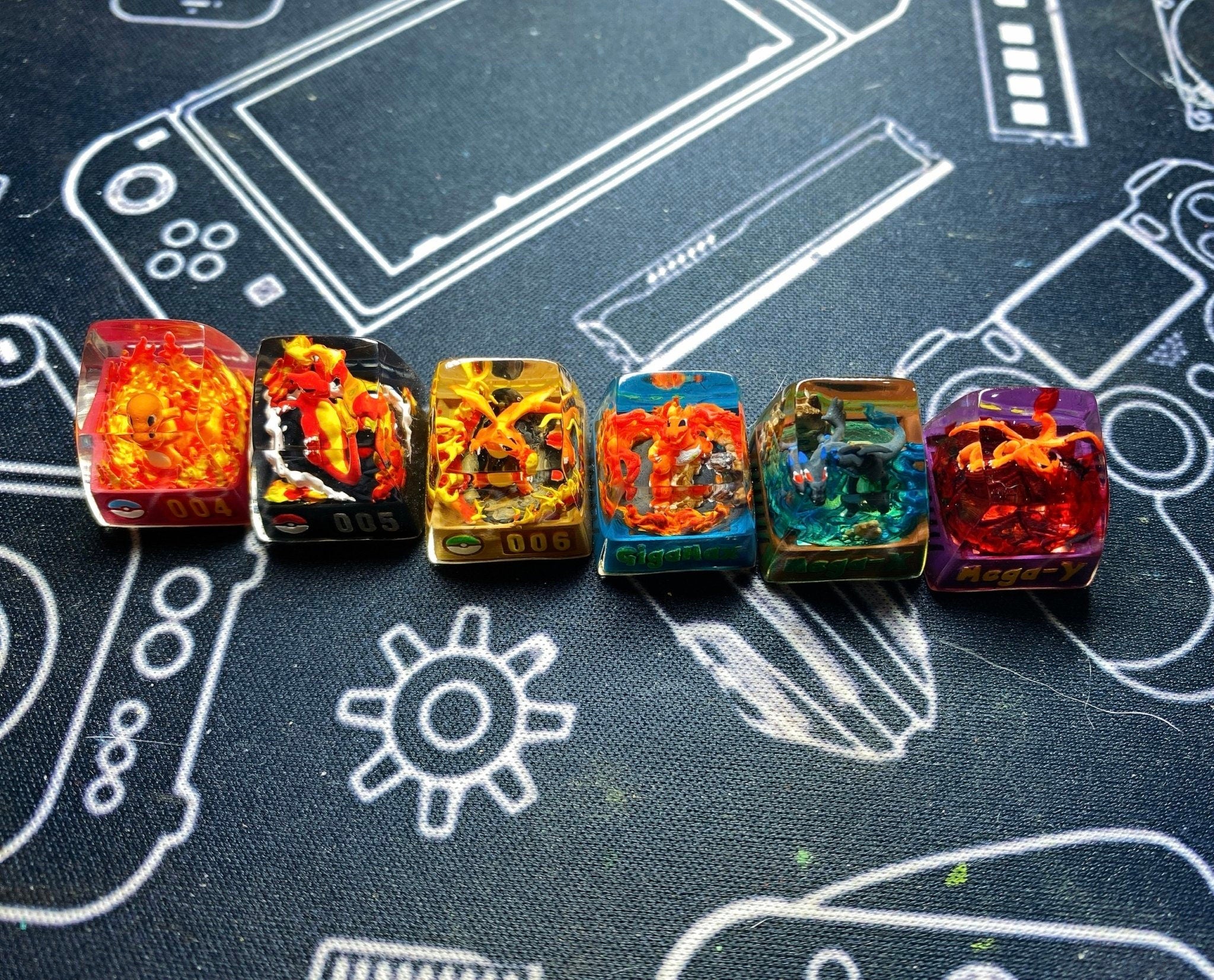 Charizard GigaMax keycap, Custom pokemon keycap, handmade keycaps, Artisan keycap,Cherry mx keycaps, Mechanical Gaming Keyboa