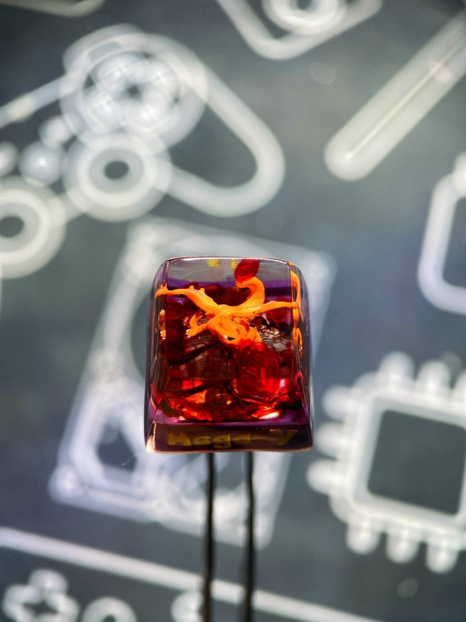 Charizard Mega Y keycap, Custom pokemon keycap, handmade keycaps, Artisan keycap, Cherry mx keycaps, Mechanical Gaming Keyboa