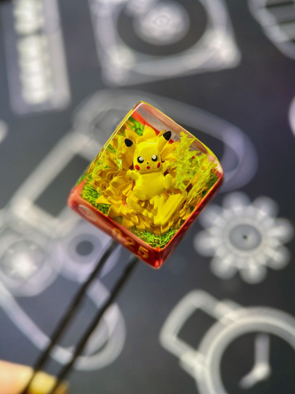 Pik.ac.hu keycap, Custom po.ke.mo.n keycap, Keycap, handmade keycaps, Artisan keycap, Cherry mx keycaps, Valentine gift , Gif