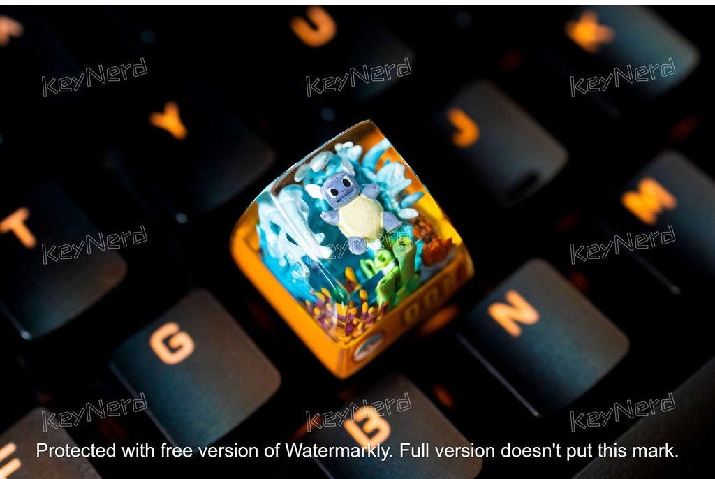 Sq.ui.rt.le, Wa.rt.ortle, Bla.stoi.se keycap, Custom p.oke.m.on keycap, handmade keycaps, Artisan keycap,, Mechanical Gaming