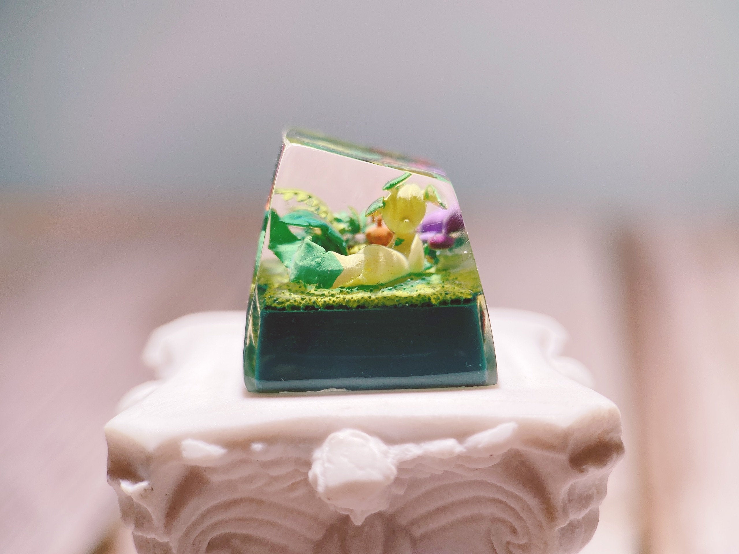 L.ea.fe.on keycap, Custom p.oke..mon keycap, Keycap, Keycaps, Artisan keycap, Cherry mx keycaps, Mechanical Gaming Keyboard,