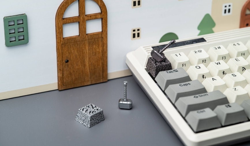 Mjolnir keycap, Superman keycap, super hero keycap, decoration for keycap, Gift for him, birthday gift