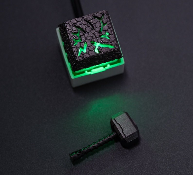 Mjolnir keycap, Superman keycap, super hero keycap, decoration for keycap, Gift for him, birthday gift