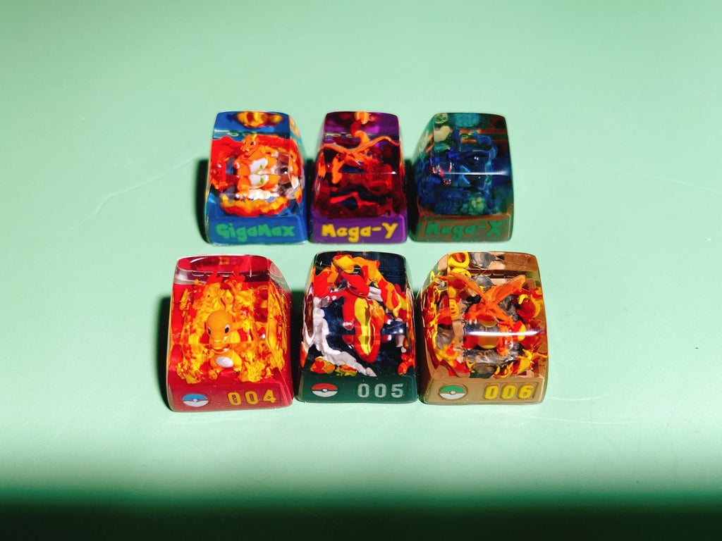 Cha.riza.rd keycap, Custom keycap, handmade keycaps, Artisan keycap, Cherry mx keycaps, Mechanical Gaming, Gift for him, Vale