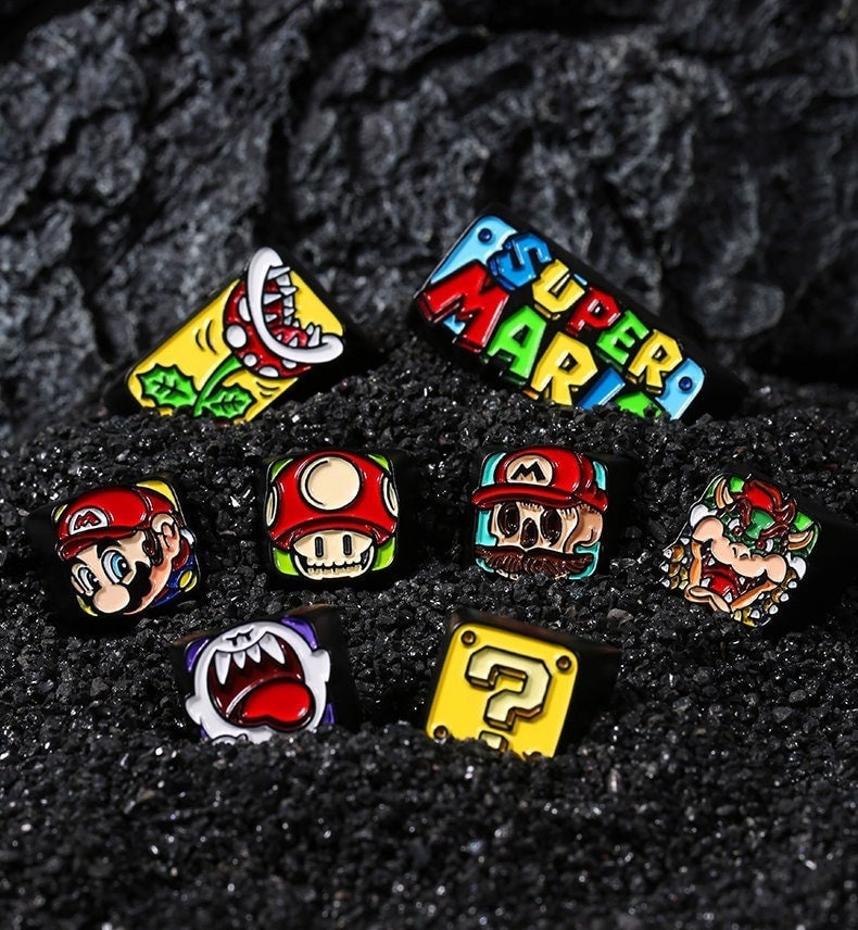 Metal Artisan Keycap, cute keycap, mushroom keycap, anime keycap, gaming keycap. Metal Alloy Keycap, Handmade Keycap, Anime K