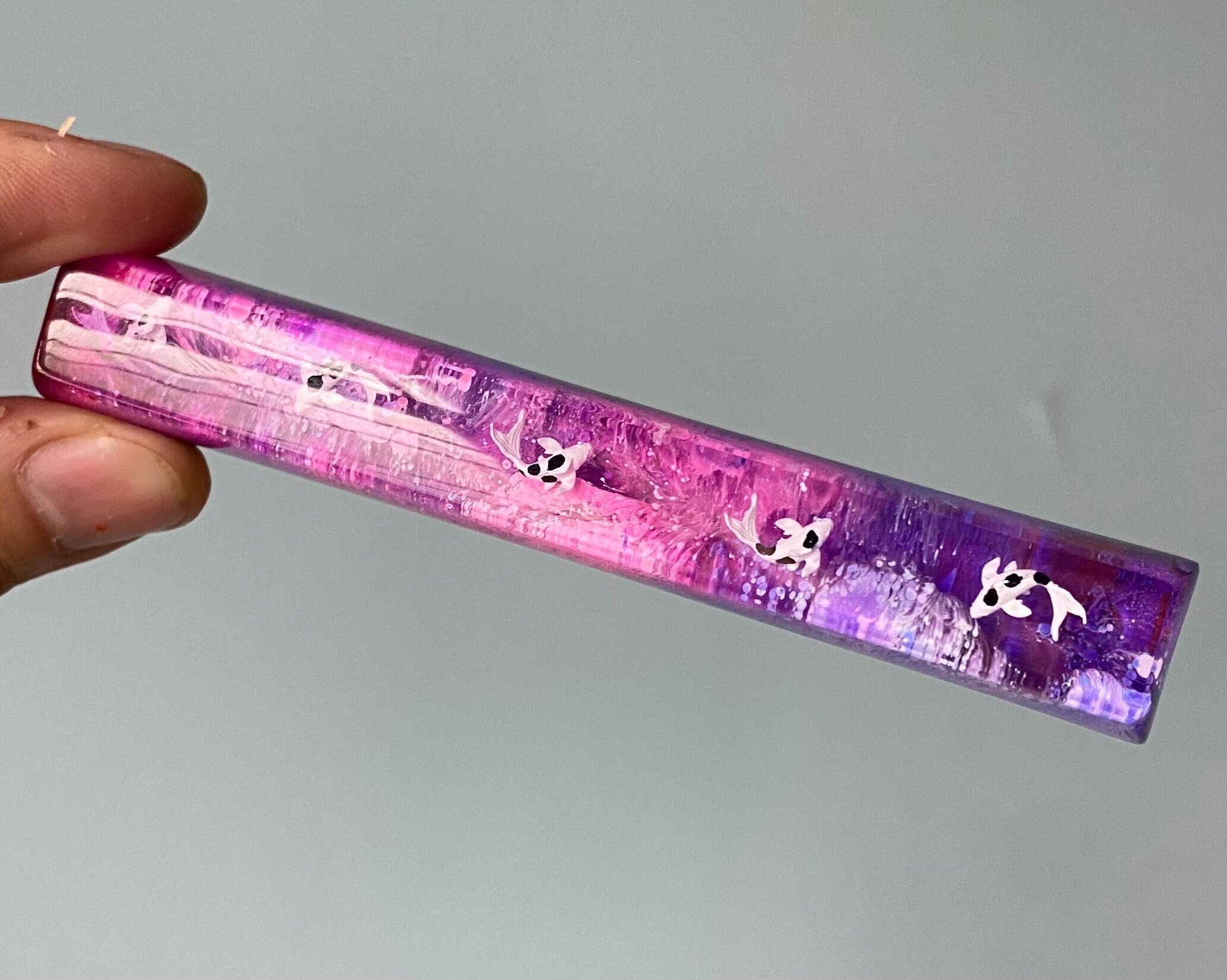 Koi keycap, Gift for her,Keyboard decoration,Koi Fish keycap, Custom keycap, Artisan keycap, Cherry mx keycaps, Resin Keycap