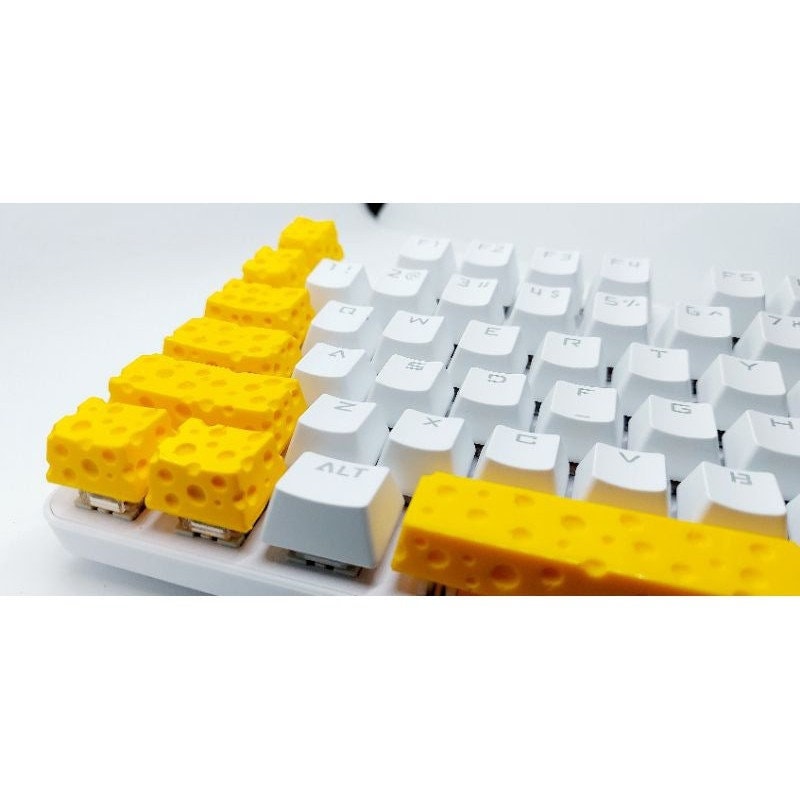 Cheese Resin keycap, Cheese artisan,  backspace keycap,6.25U Cheese spacebar, Food Lover gift,OEM Keycaps For Cherry MX Mecha