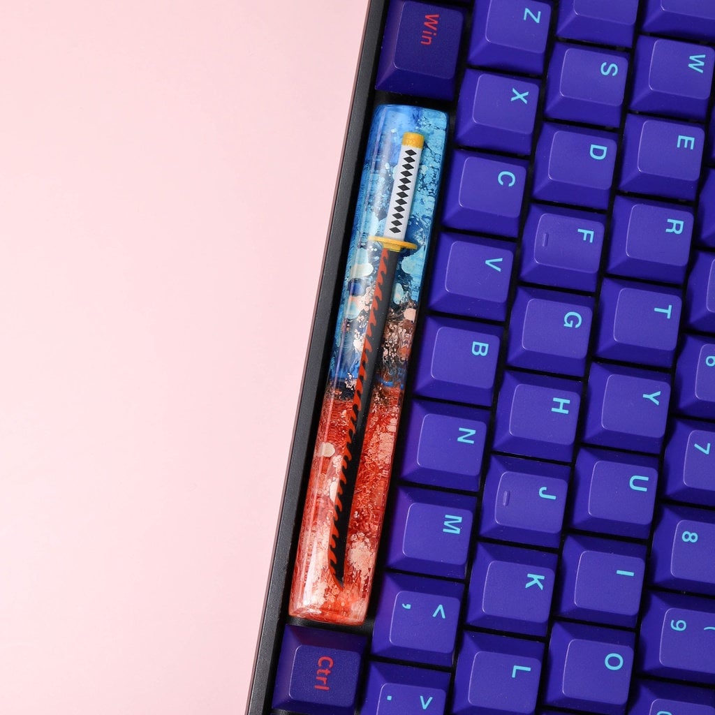 Katana Space Keycap, Cherry Mx Switch Keycap, Japanese Anime, 6U, 6.25U, 6.5U, 7U Keycap, OEM, SA, Customized Art, Artisan Re