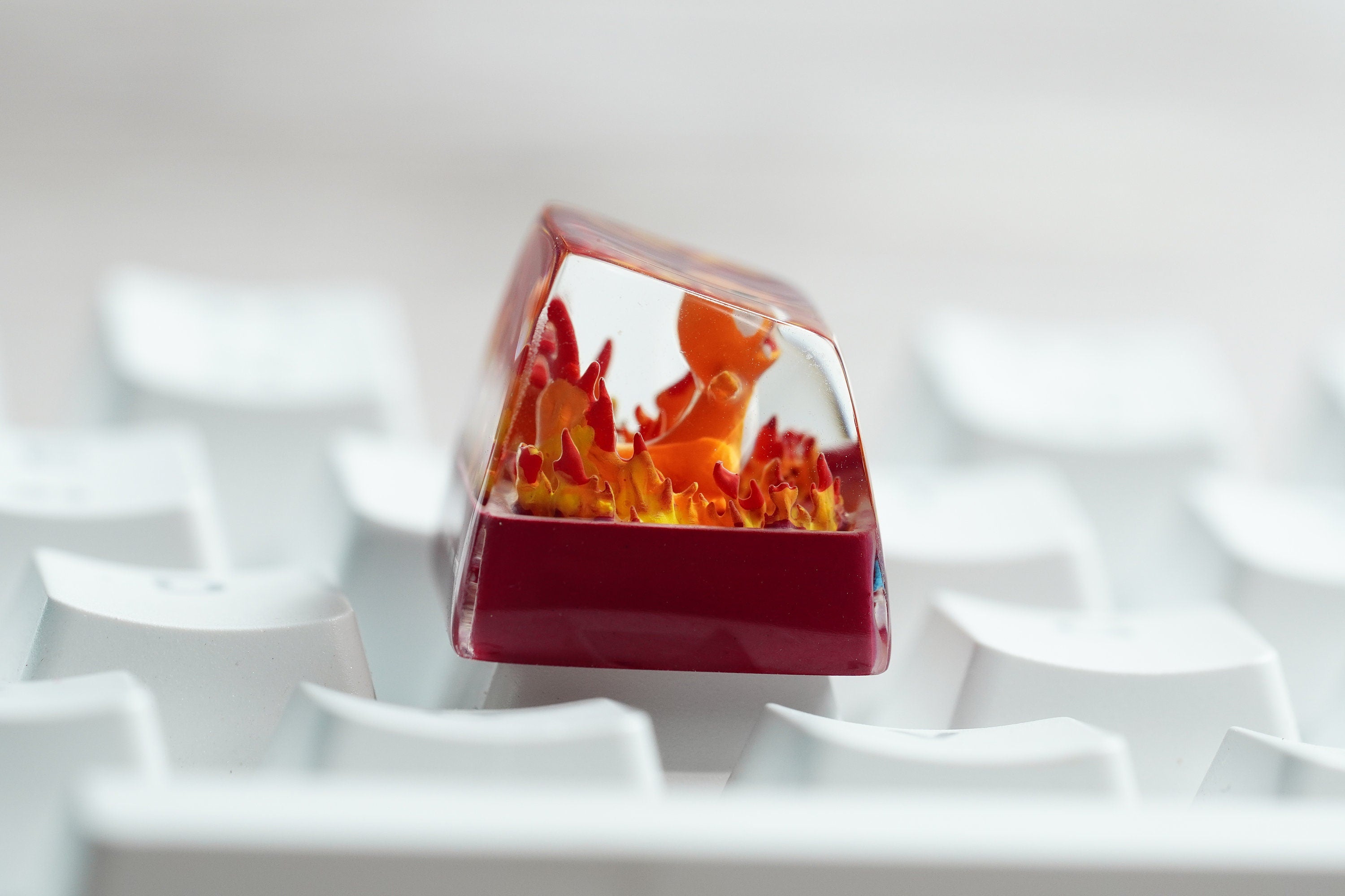Cha.rm.and.er keycap, Custom po.ke.mo.n keycap, handmade keycaps, Artisan keycap, Cherry mx keycaps, Mechanical Gaming Keyboa