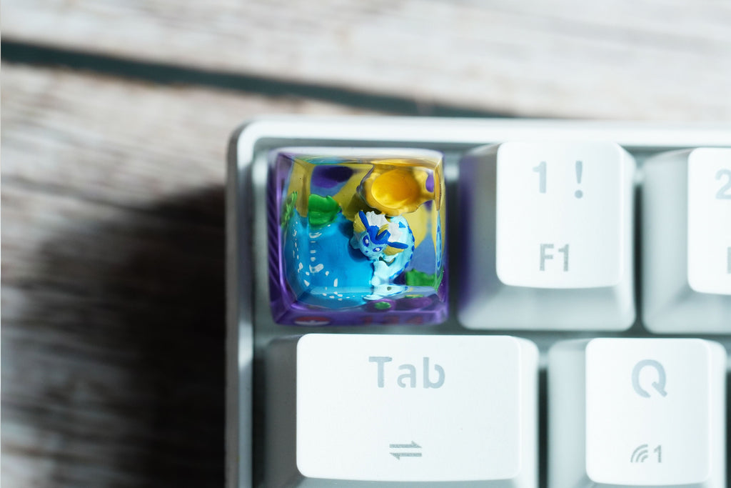 Vap.ore.on keycap, Custom poke.mo.n keycap, handmade keycaps, Artisan keycap, Cherry mx keycaps, Mechanical Gaming Keyboard,