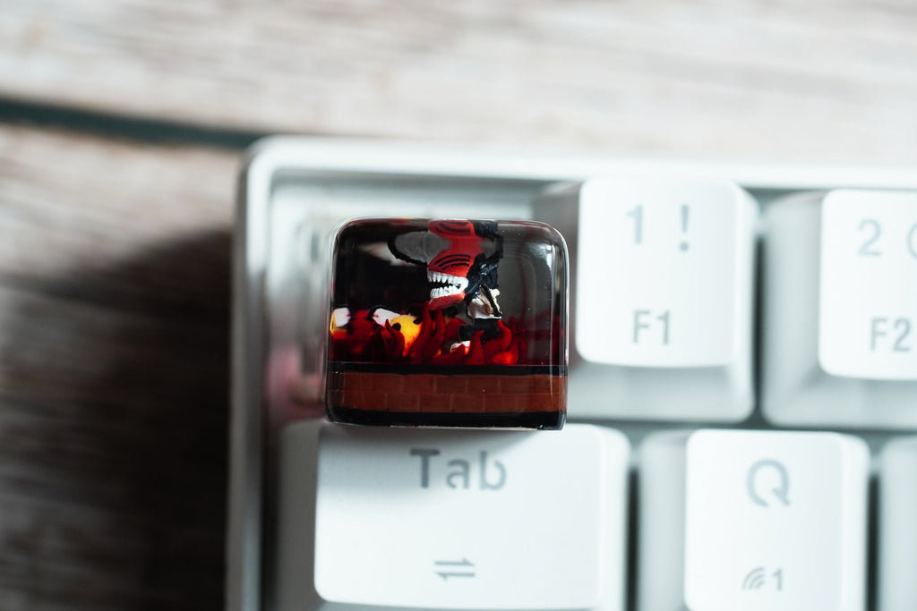 C.ha.insaw Dog keycap, Po.ch.ita keycap, D.e.nji keycap, Valentine gift, Gift for him, Artisan keycap, Anime keycap, cute key