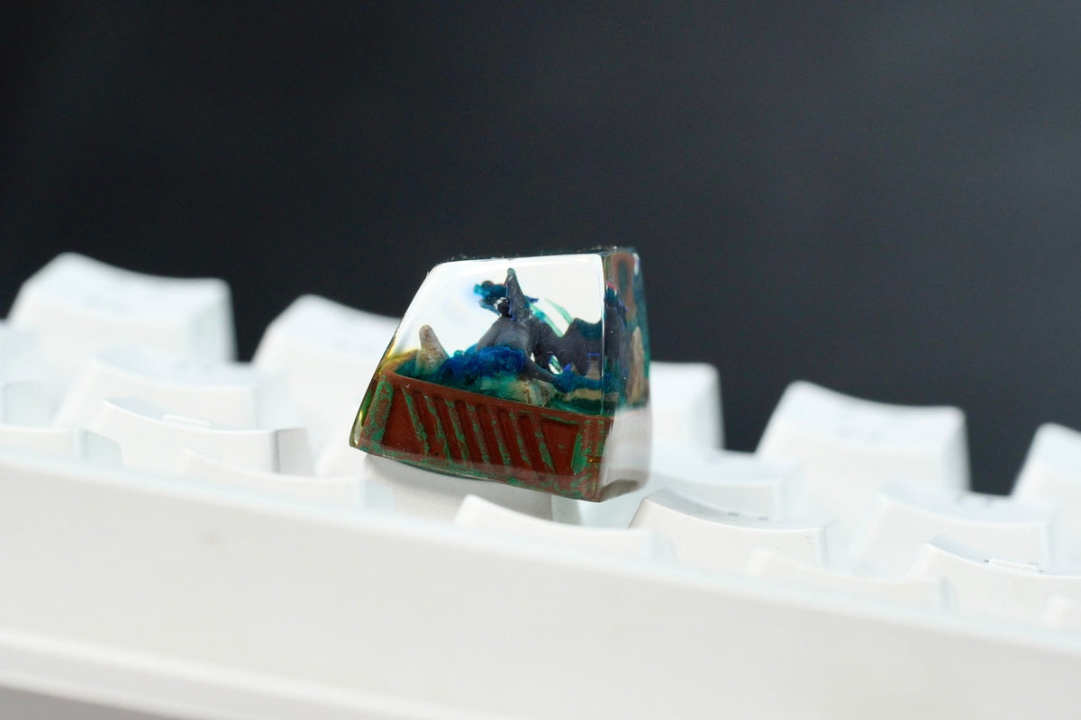 C.hari.za.rd Mega X keycap, Custom po.kem.on keycap, handmade keycaps, Artisan keycap, Cherry mx keycaps, Mechanical Gaming,G