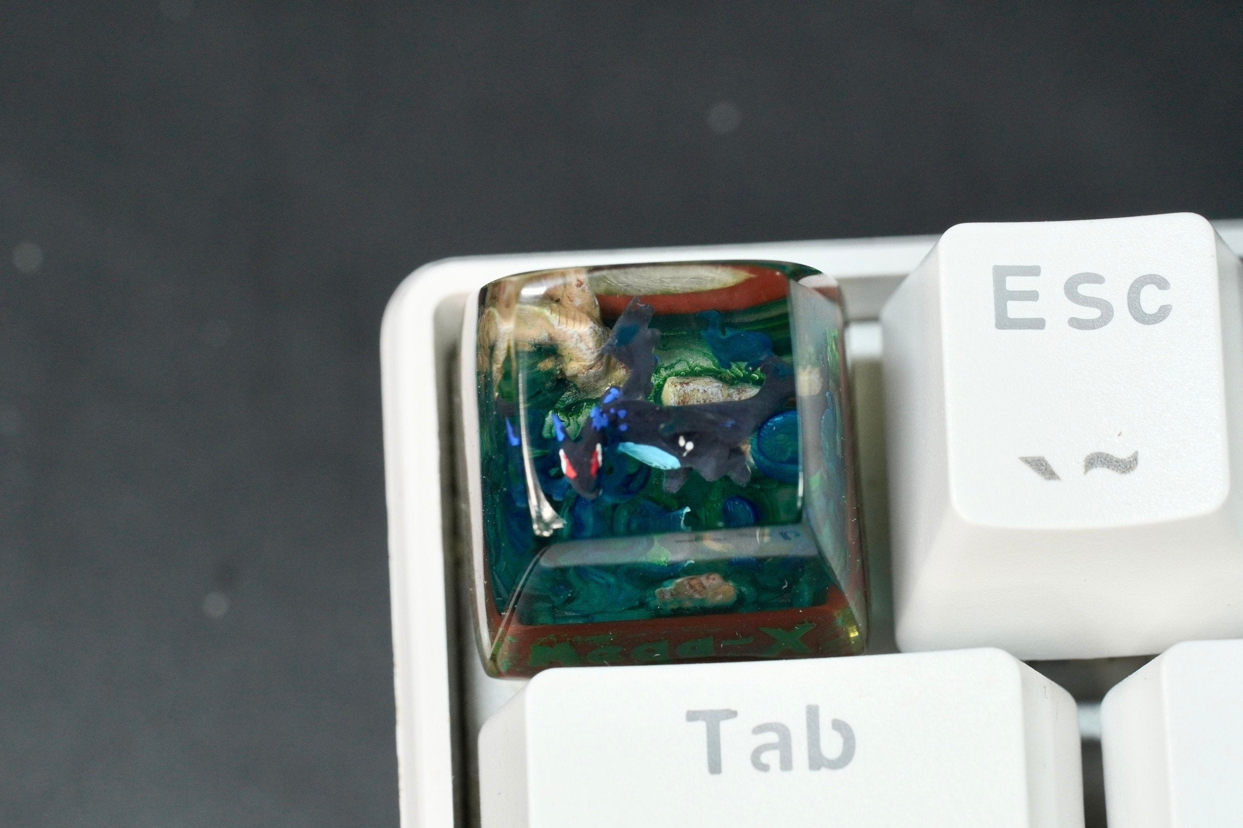 C.hari.za.rd Mega X keycap, Custom po.kem.on keycap, handmade keycaps, Artisan keycap, Cherry mx keycaps, Mechanical Gaming,G