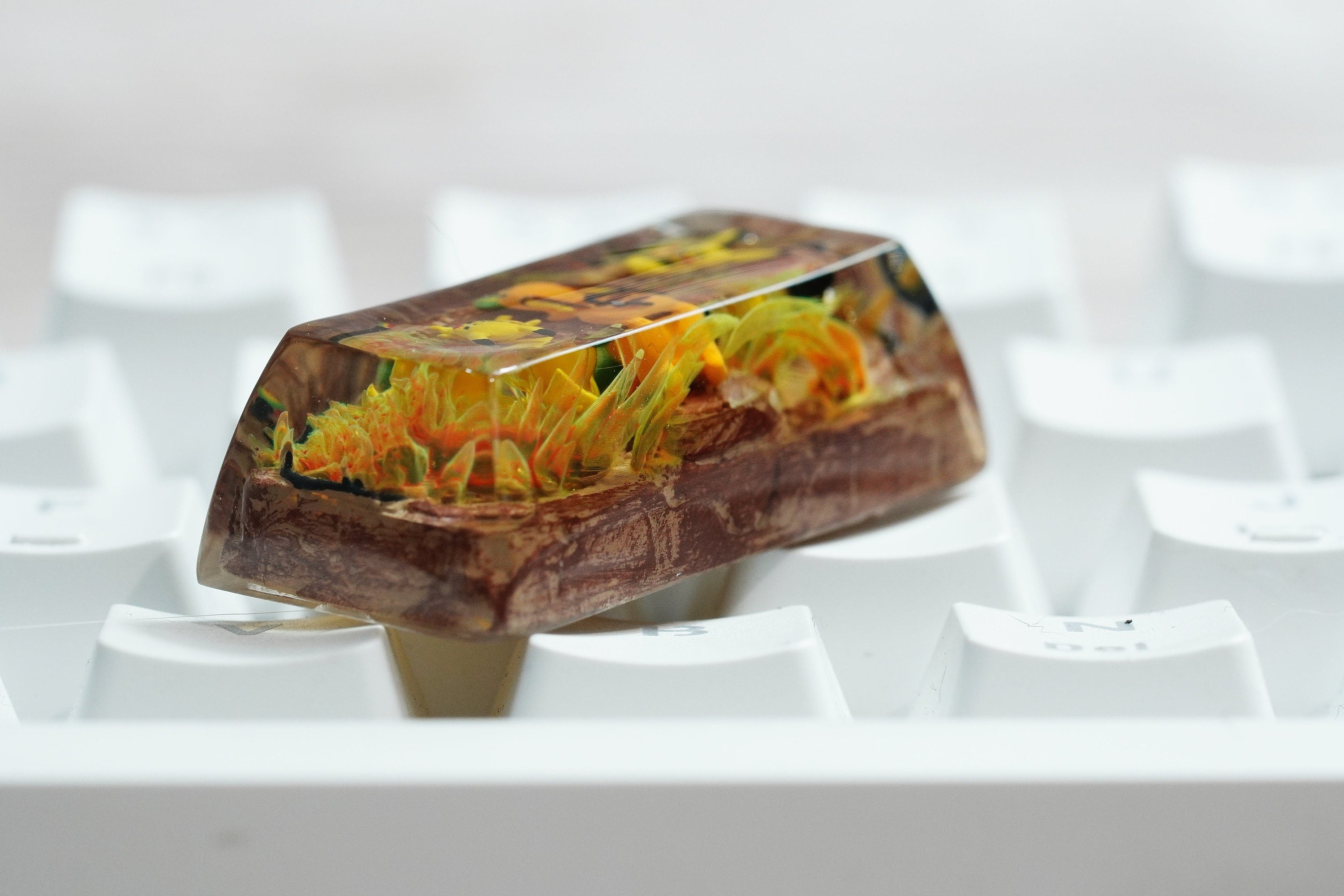 CUSTOMIZE 2U, Pik.a.c.hu 2U keycap, Custom, Ra.ic.hu,P.ic.hu,custom keycap,artisan keycap,p.oke.mo.n spacebar,Gift for him
