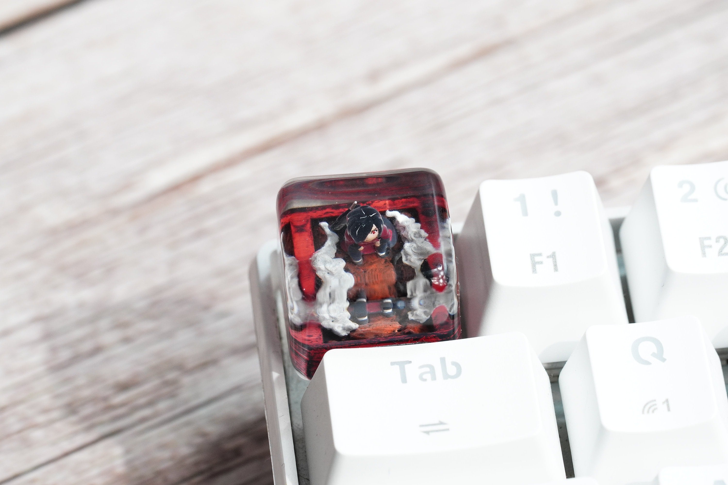 Ninja Keycap, japan keycap,Tailed Beast Keycap,Resin Keycap, Custom Keycaps, ESC Keycap,Keycap Set, Handmade Keycap, Cube key