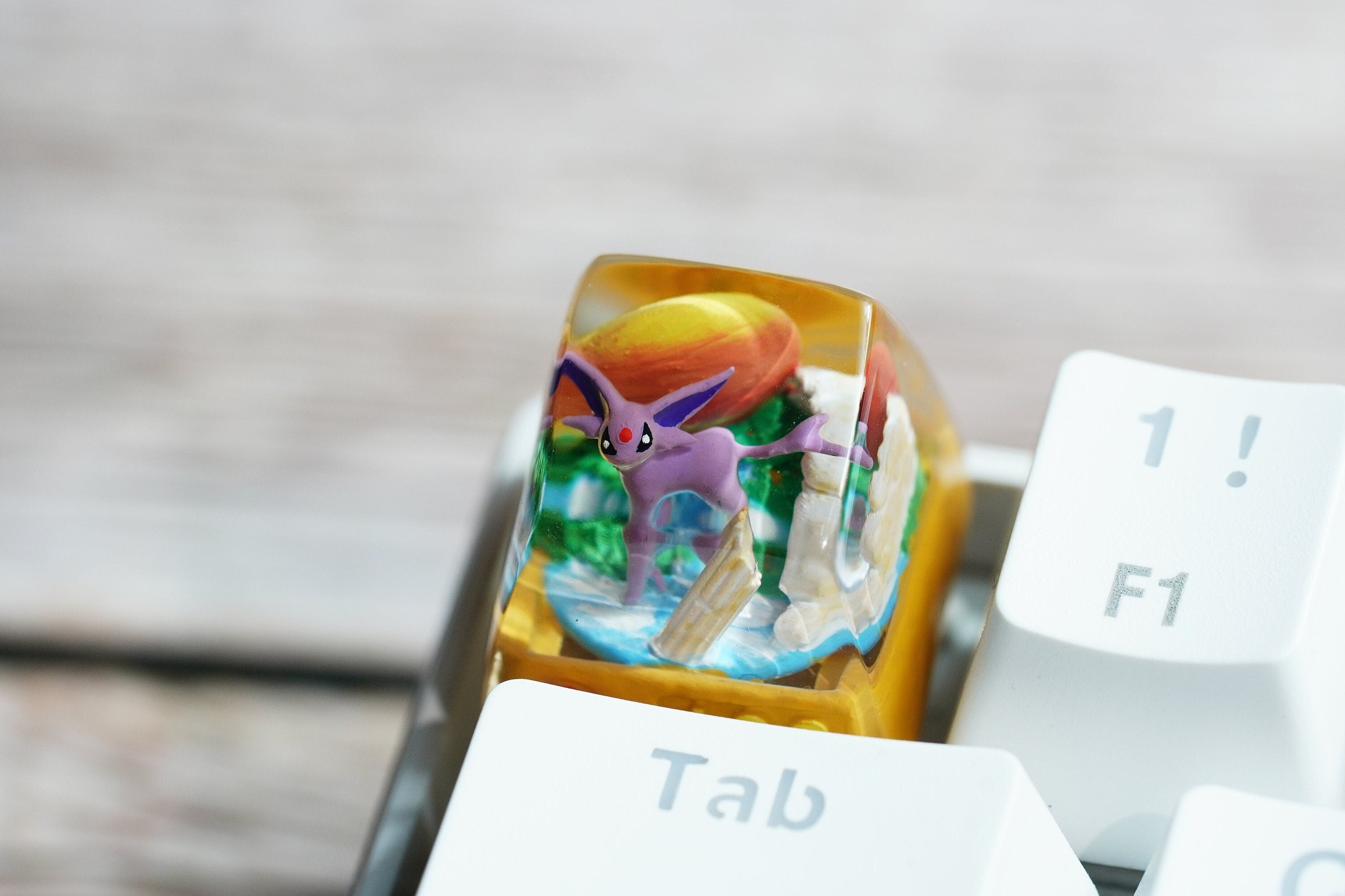 E.sp.eon keycap, Custom p.oke.m.on keycap, handmade keycaps, Artisan keycap, Cherry mx keycaps, Mechanical Gaming Keyboard, G