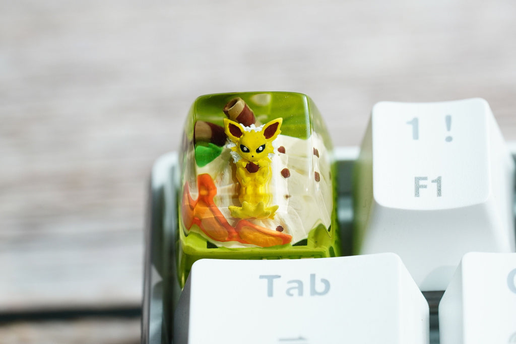 Jol.te.on keycap, Custom pok.e.mon keycap, handmade keycaps, Artisan keycap, Cherry mx keycaps, Mechanical Gaming Keyboard, G