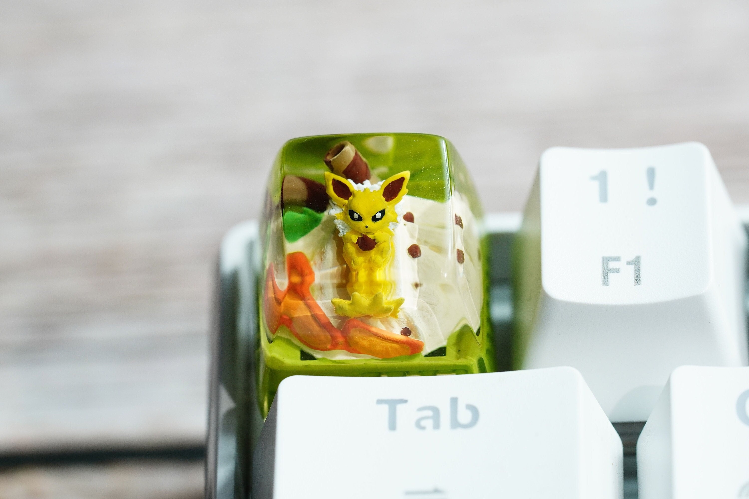 Jol.te.on keycap, Custom pok.e.mon keycap, handmade keycaps, Artisan keycap, Cherry mx keycaps, Mechanical Gaming Keyboard, G