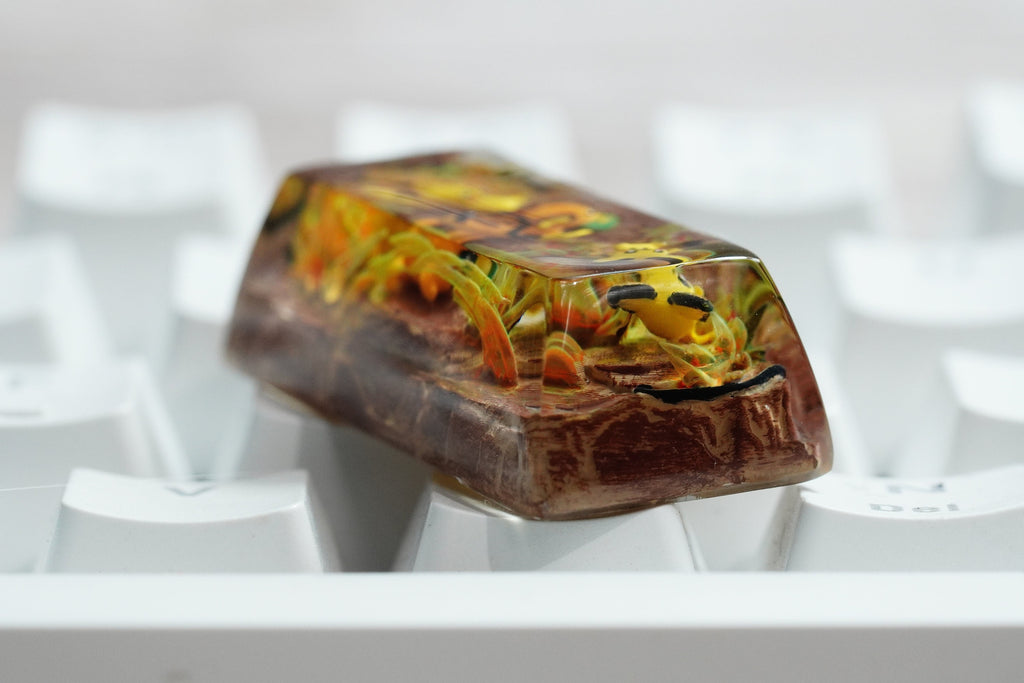 CUSTOMIZE 2U, Pik.a.c.hu 2U keycap, Custom, Ra.ic.hu,P.ic.hu,custom keycap,artisan keycap,p.oke.mo.n spacebar,Gift for him