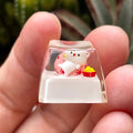 Handmade Cute Sofa Cat Resin Keycaps,French Fries Kitten Keycaps,Mechanical Keyboard Key Caps,Resin Keycap,Gift for her