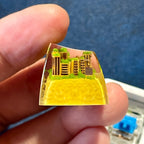 Handmade Abandoned City Keycaps,City Theme Resin Keycap,Mechanical Keyboard Keycaps,Epoxy of Resin Key Cap