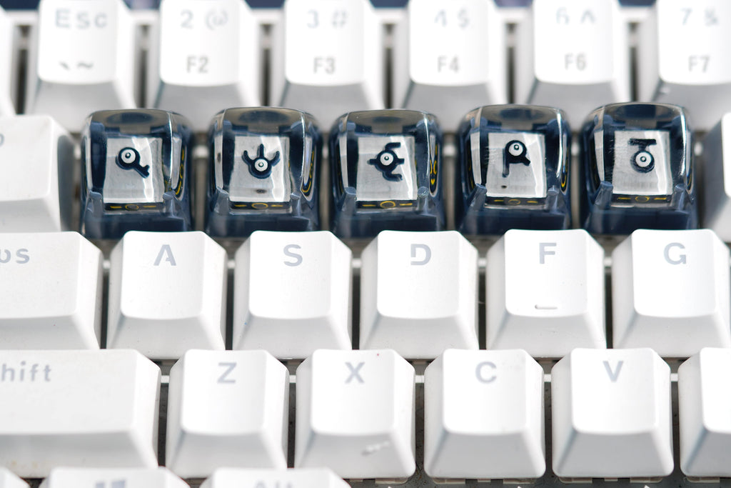 Unown keycap, Custom pok.em.on keycap, Keycap, Keycaps, Artisan keycap, Cherry mx keycaps, Mechanical Gaming Keyboard, Gift f