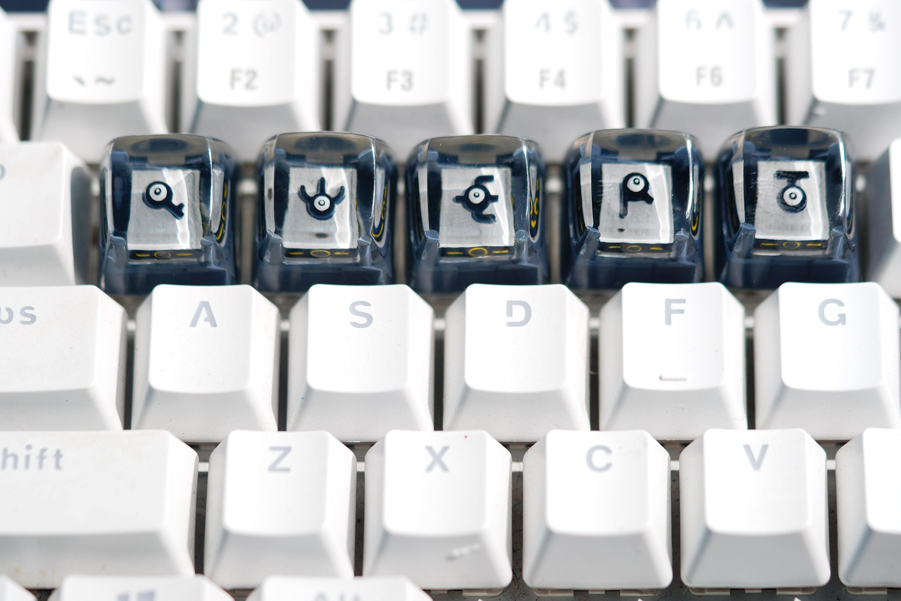 Unown keycap, Custom pok.em.on keycap, Keycap, Keycaps, Artisan keycap, Cherry mx keycaps, Mechanical Gaming Keyboard, Gift f