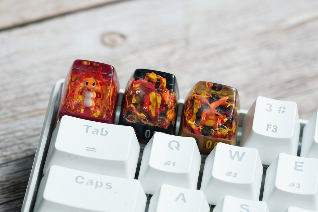 Cha.rm.and.er keycap, Custom po.ke.mo.n keycap, handmade keycaps, Artisan keycap, Cherry mx keycaps, Mechanical Gaming Keyboa