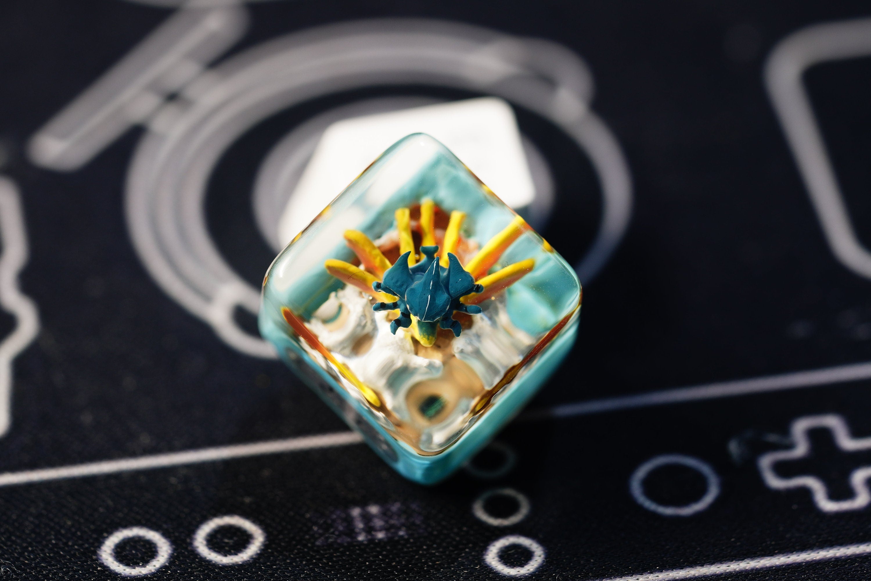 Ninja Keycap, Beast Keycap,Anime Keycap, Resin Keycap, Custom Keycaps, ESC Keycap,Keycap Set, Handmade Keycap, Cube keycap, S