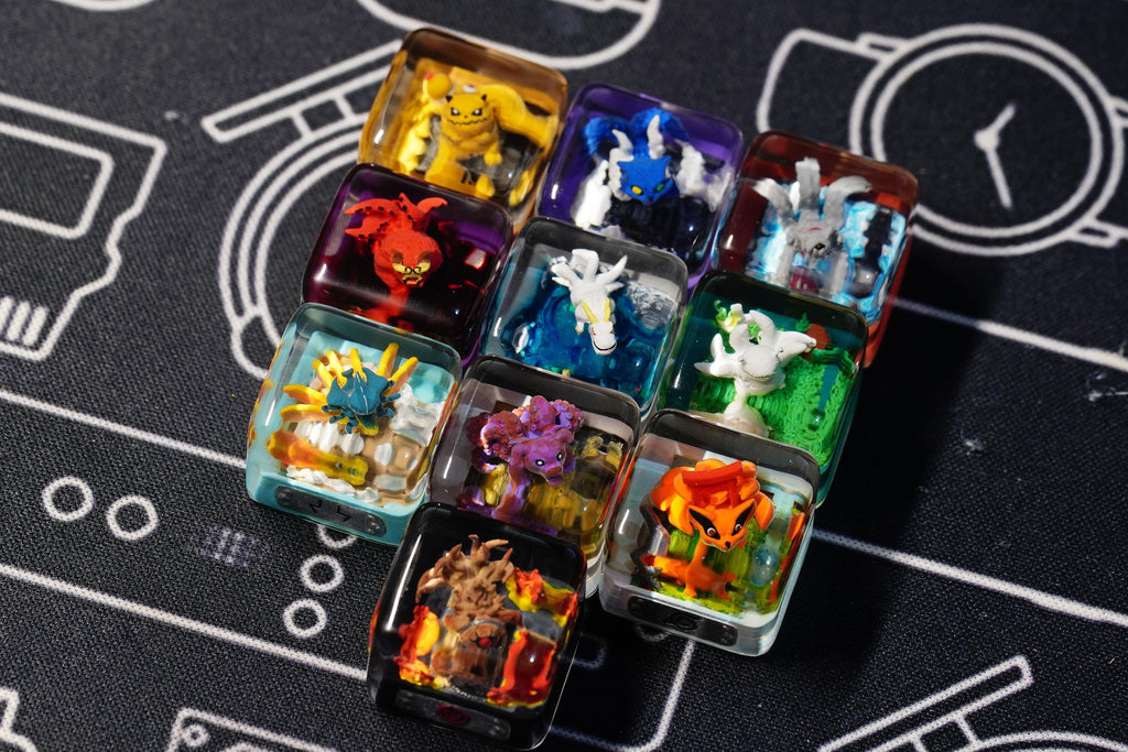 Ninja Keycap, Beast Keycap,Anime Keycap, Resin Keycap, Custom Keycaps, ESC Keycap,Keycap Set, Handmade Keycap, Cube keycap