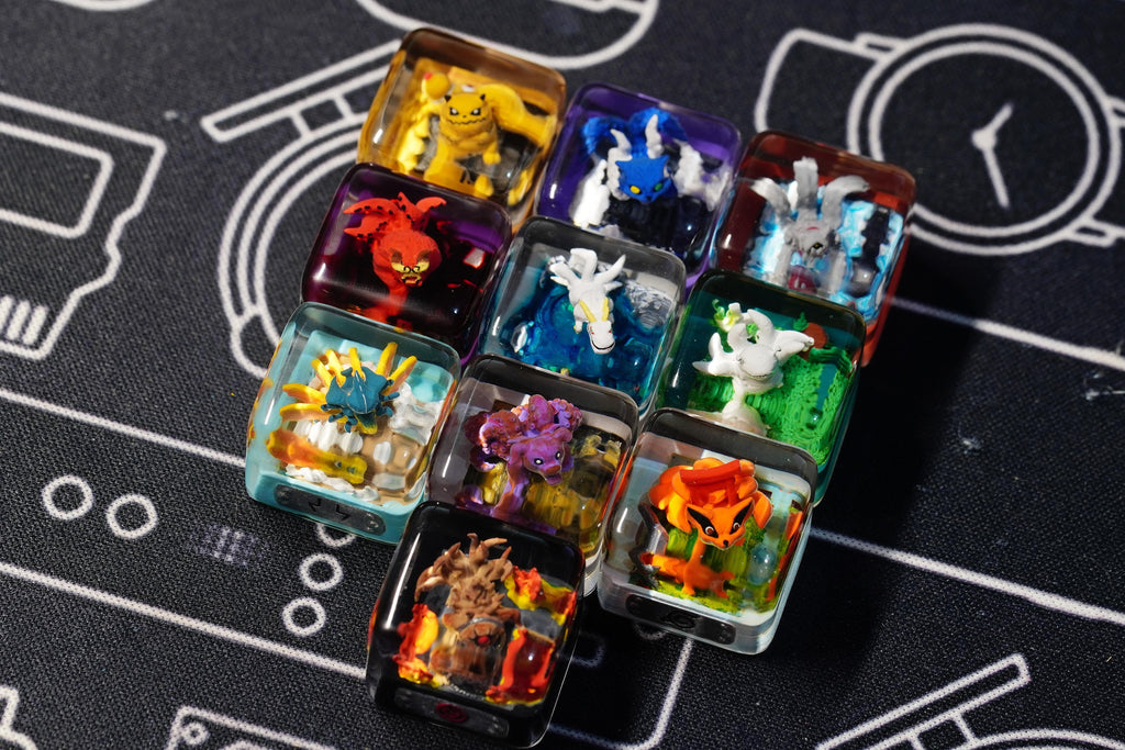 Ninja Keycap, Beast Keycap,Anime Keycap, Resin Keycap, Custom Keycaps, ESC Keycap,Keycap Set, Handmade Keycap, Cube keycap, S