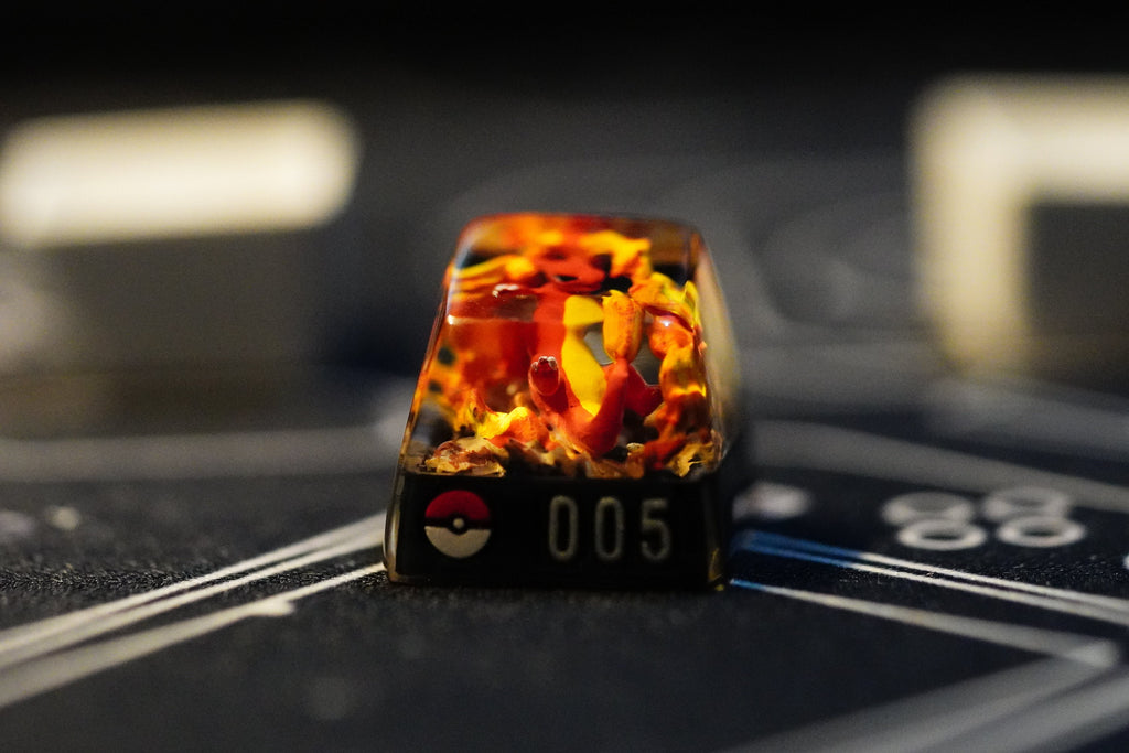 Ch.ar.me.leon keycap, Custom po.ke.mon keycap, handmade keycaps, Artisan keycap, Cherry mx keycaps, Mechanical Gaming Keyboar