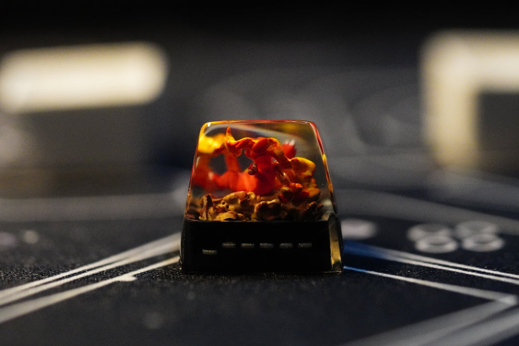 Ch.ar.me.leon keycap, Custom po.ke.mon keycap, handmade keycaps, Artisan keycap, Cherry mx keycaps, Mechanical Gaming Keyboar