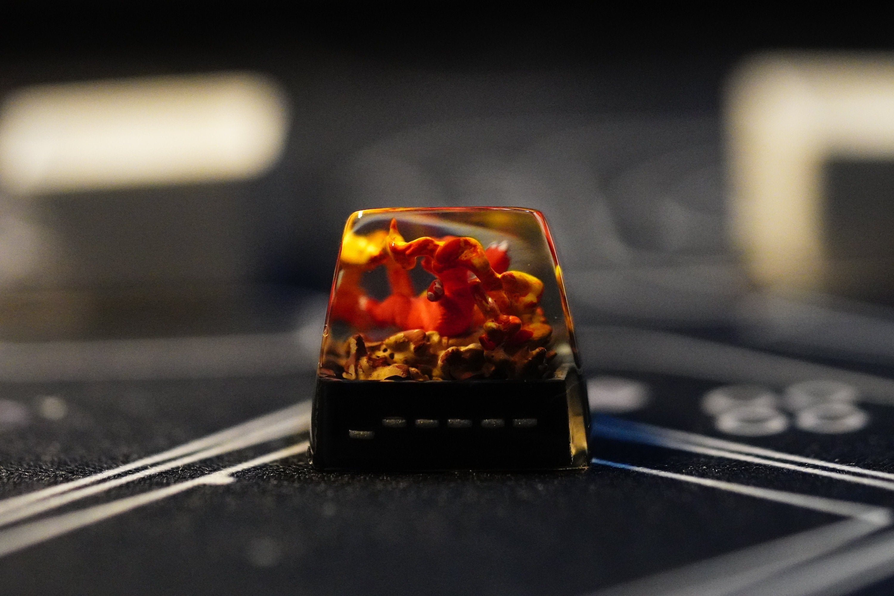 Ch.ar.me.leon keycap, Custom po.ke.mon keycap, handmade keycaps, Artisan keycap, Cherry mx keycaps, Mechanical Gaming Keyboar