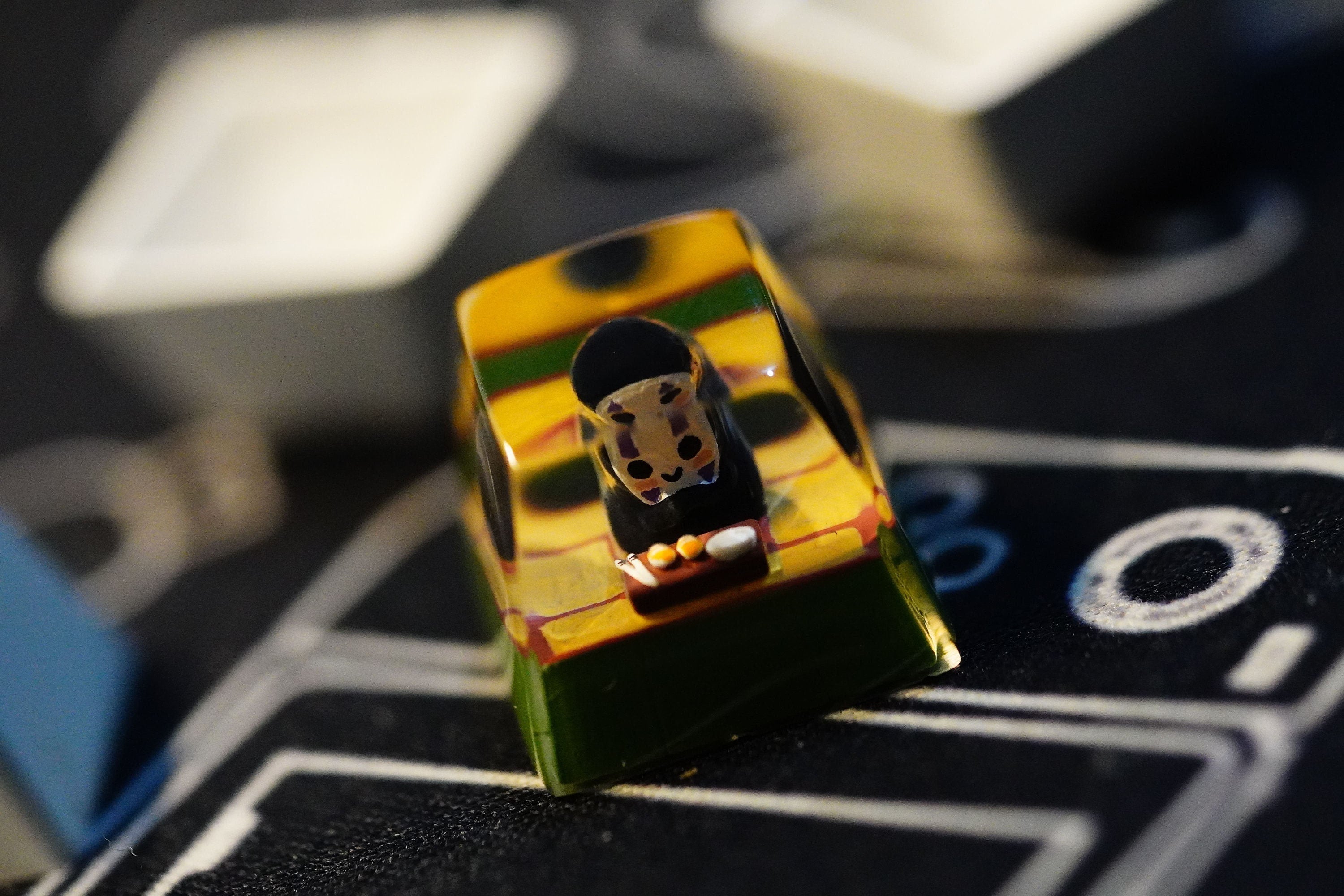 N.o Fa.c.e Keycap, Cube Artisan Keycap, ESC keycap, Gifts for, Birthday, Christmas gift, Gift for Brother, wedding gift, spec