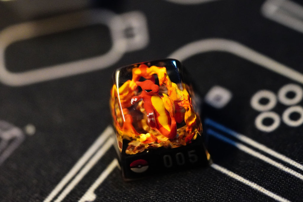 Ch.ar.me.leon keycap, Custom po.ke.mon keycap, handmade keycaps, Artisan keycap, Cherry mx keycaps, Mechanical Gaming Keyboar